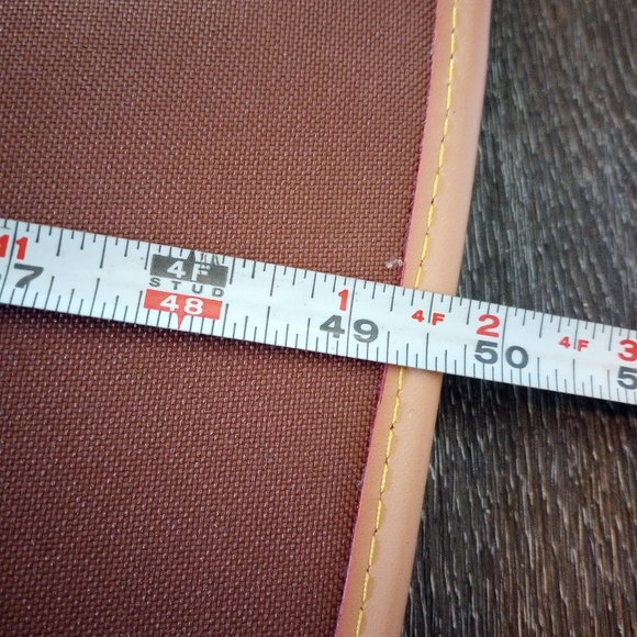 Louis Vuitton Monogram Cowhide Leather Garment Bag W/ Cover Hanger Paris France - Picture 12 of 15